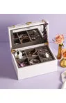 Medium Jewelry Box Bbs White 11 X 7.5 X Medium Antique Brass Jewelry Box in White Lacquer