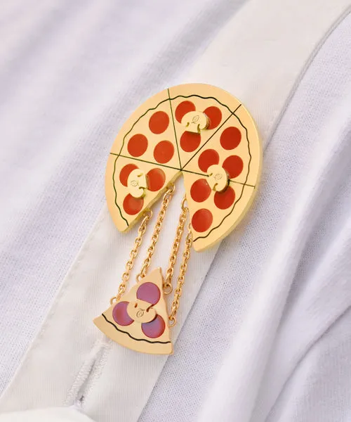 Melted Cheese Pepperoni Pizza Brooch【Japan Jewelry】