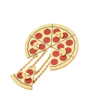 Melted Cheese Pepperoni Pizza Brooch【Japan Jewelry】