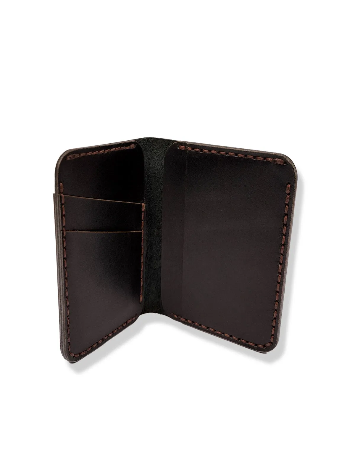 Men’s Dark Brown Leather Wallet – Slim Bifold