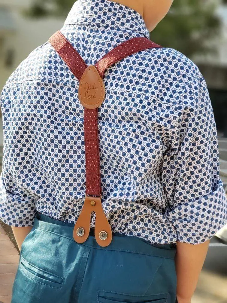 Michael : Blue floral shirt & bowtie