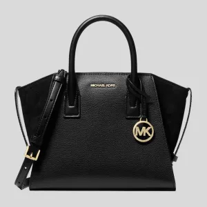 MICHAEL KORS Avril Small Pebbled Leather Satchel Black RB-35F4G4VS1L