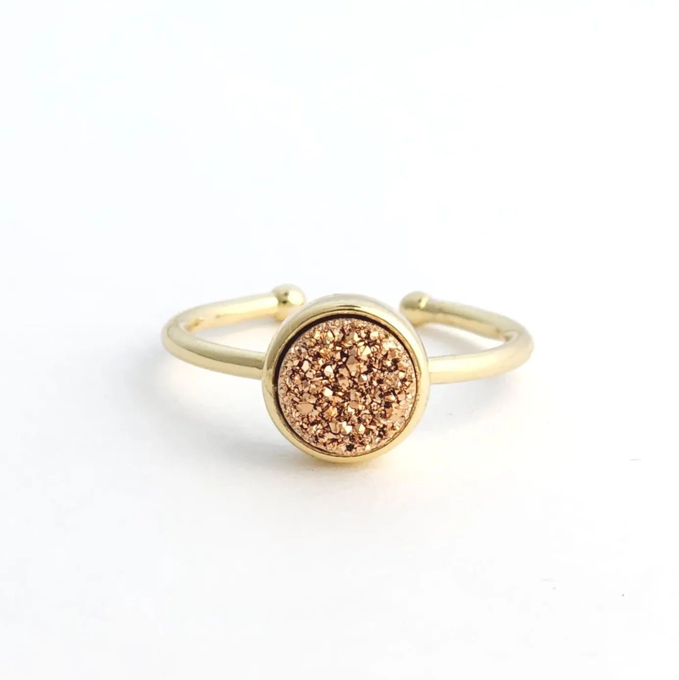 Minimalist Druzy Ring