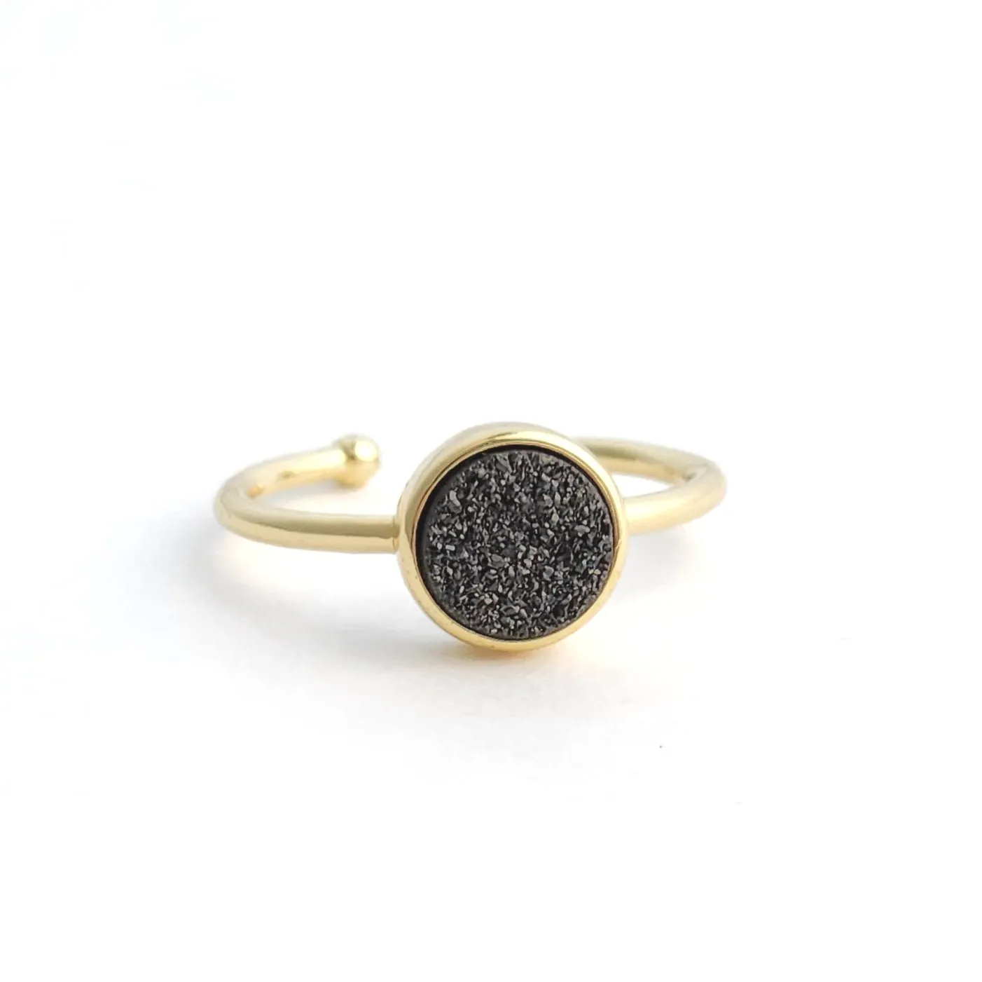 Minimalist Druzy Ring