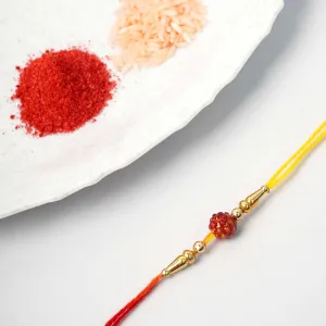 Minimalist Red Bead Thread Rakhi