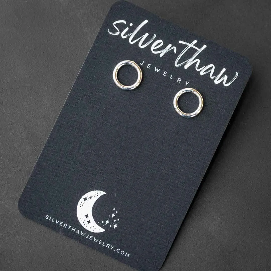 Minimalist Small Circle Stud Earrings