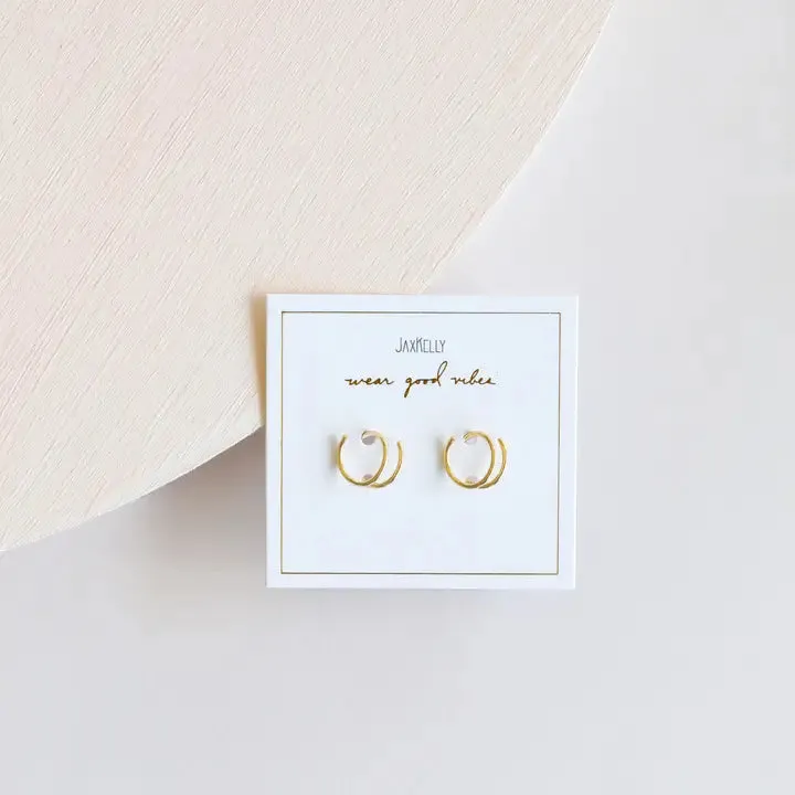 Minimalist Spiral - Gold Earrings