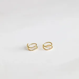 Minimalist Spiral - Gold Earrings