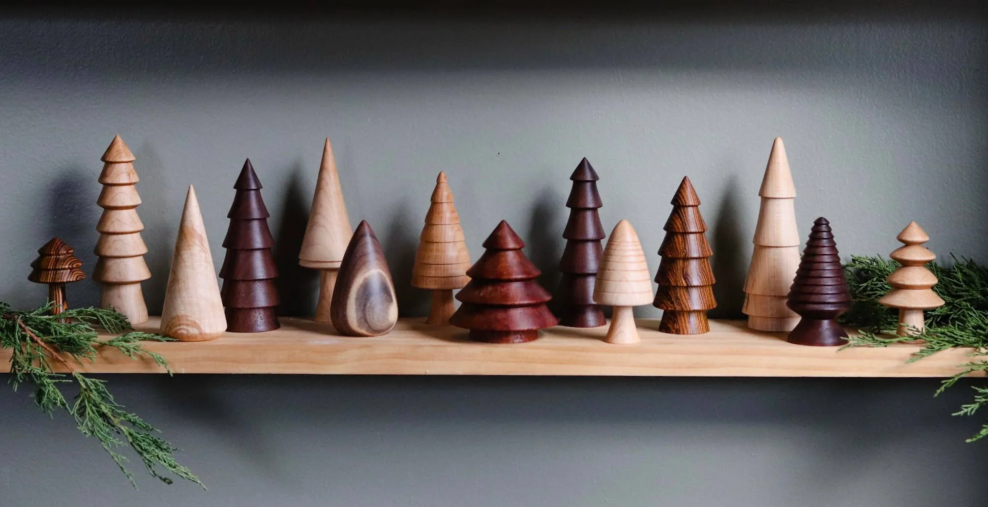 Minimalist Woodland 5 Tree Set