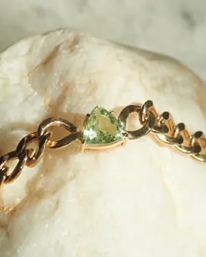 Mint Green Tourmaline Cuban-Link Pyramid Choker