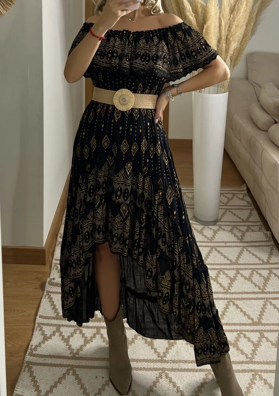 Mistic Asymetric Maxi Dress