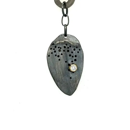 Modern Gold Link Chain with Double Paper Clip Clasp and Desire Talisman