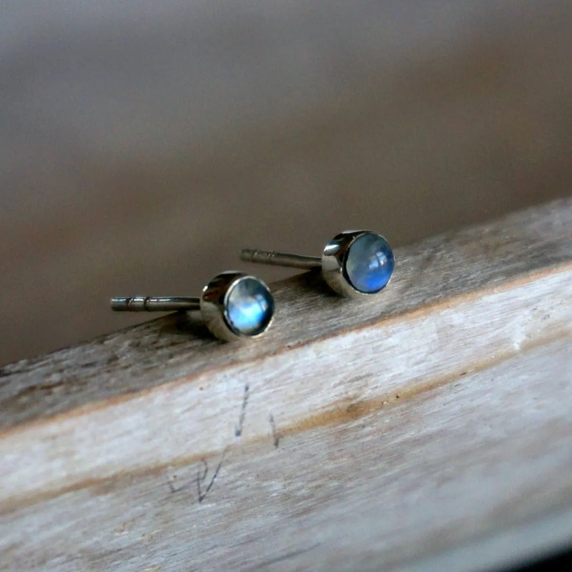 Moonstone Minimalist Earrings