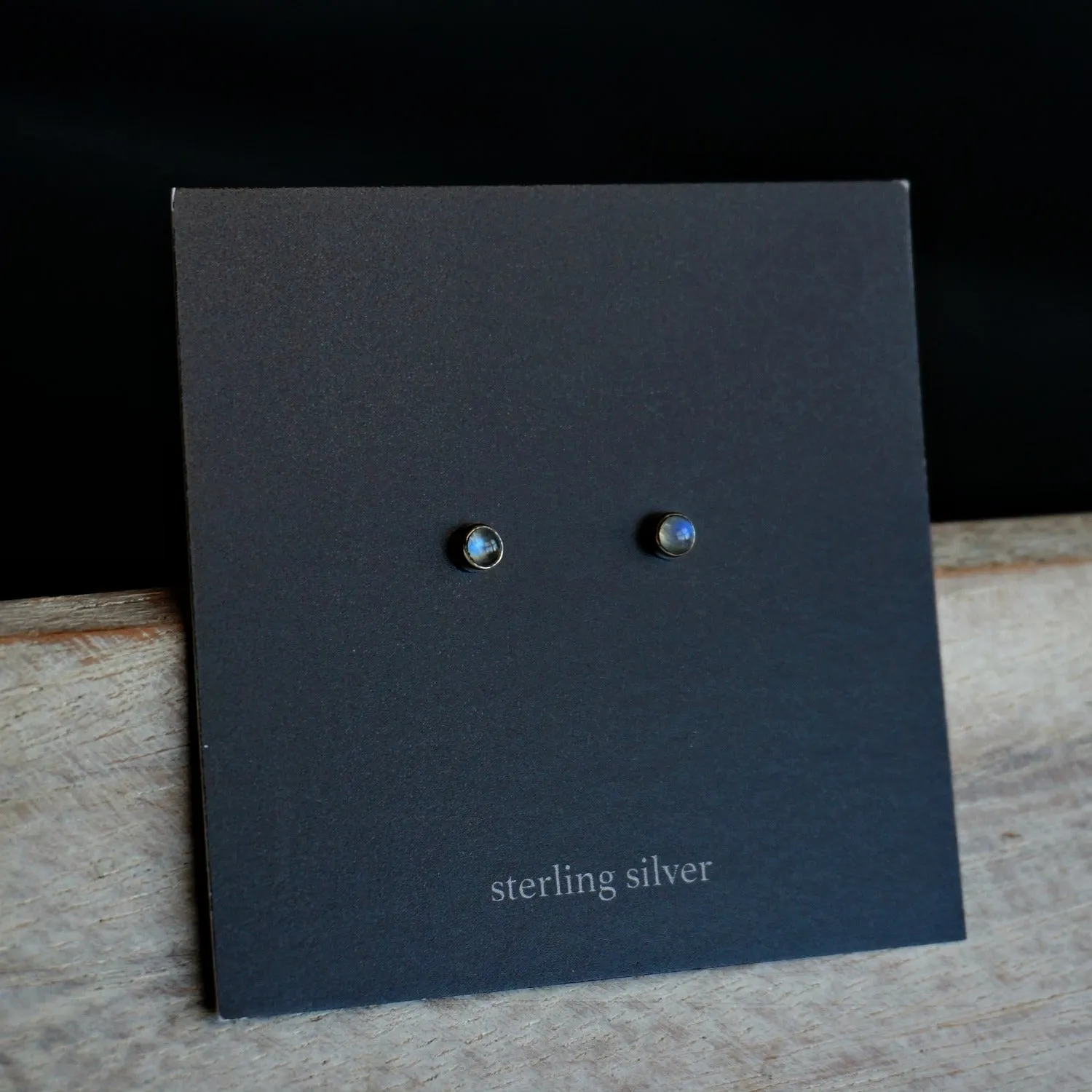 Moonstone Minimalist Earrings