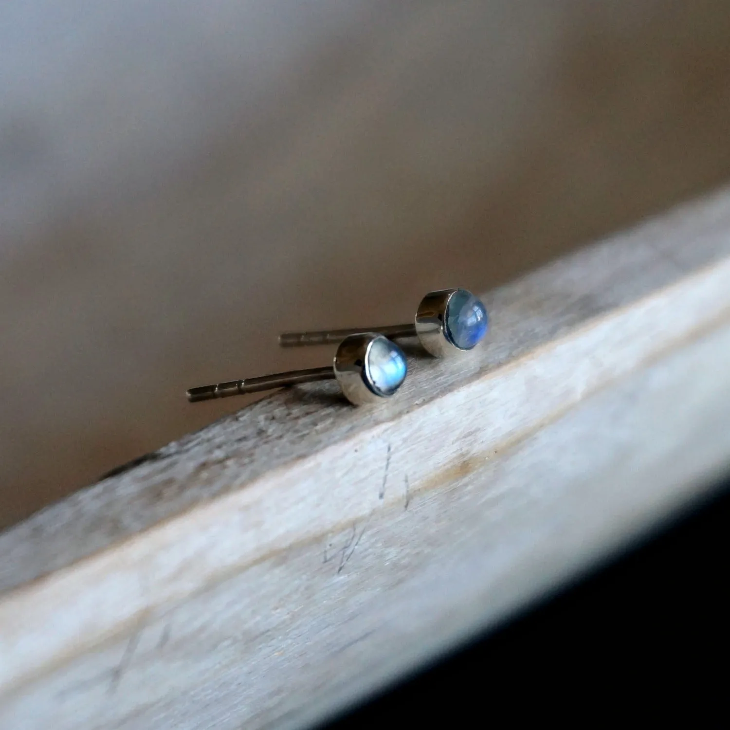 Moonstone Minimalist Earrings