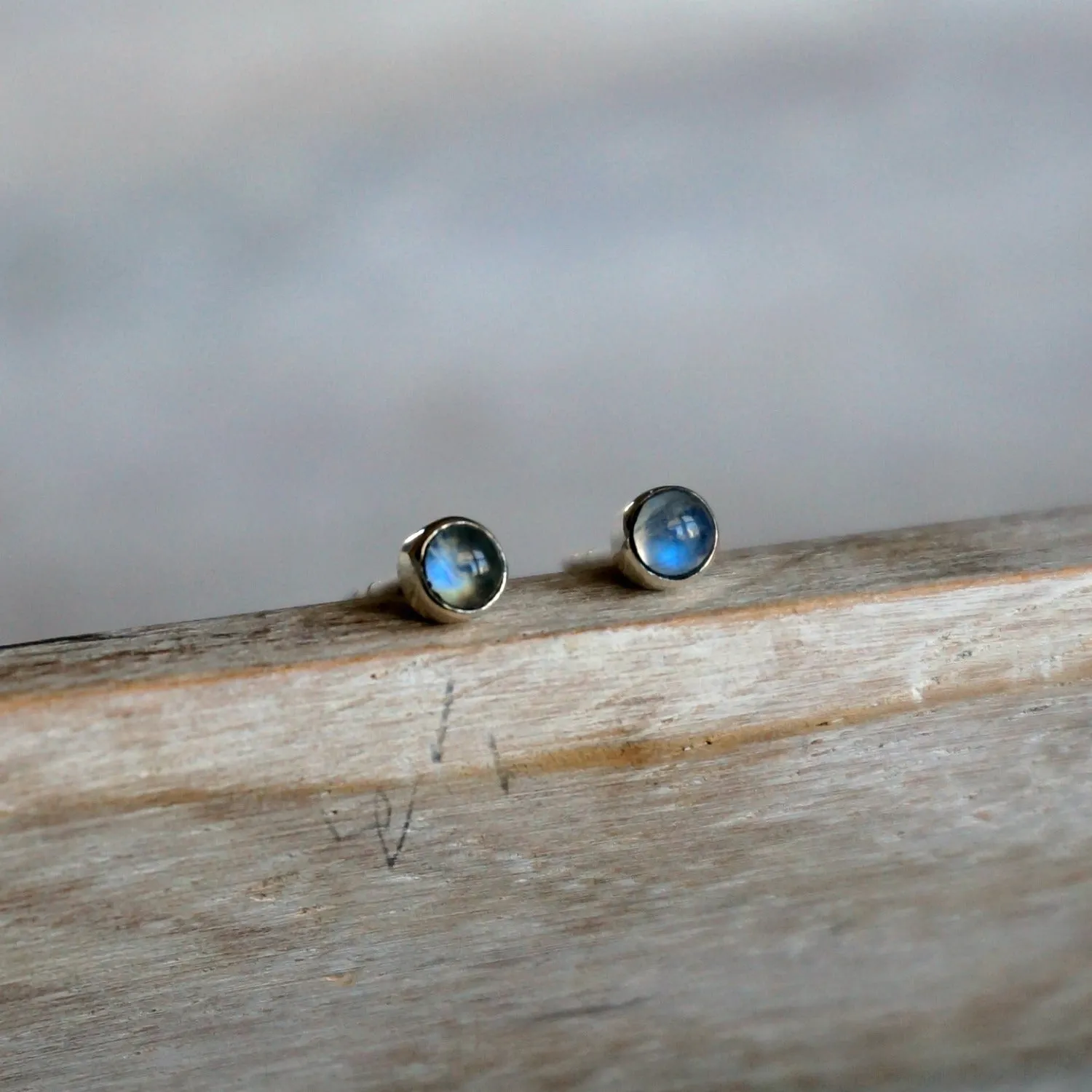 Moonstone Minimalist Earrings