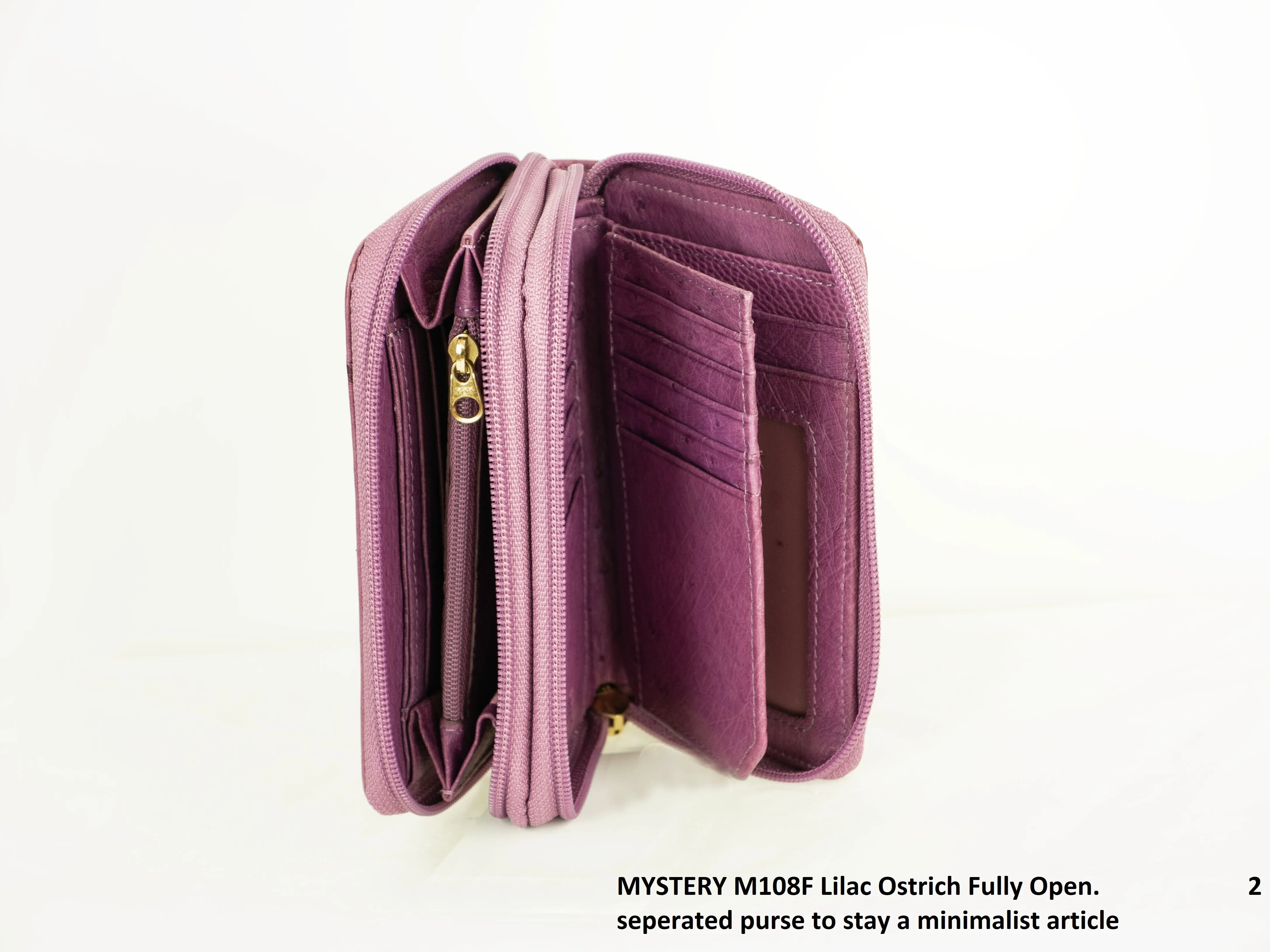 MYSTERY- M108F Genuine Ostrich Leather (Take a further 10% off on the check out)