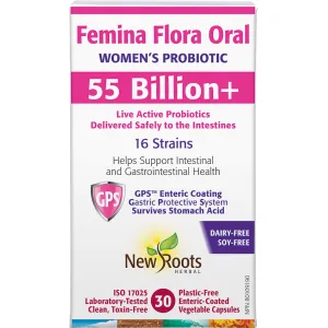 New Roots Femina Flora Oral 30 Enteric Coated Veg Capsules