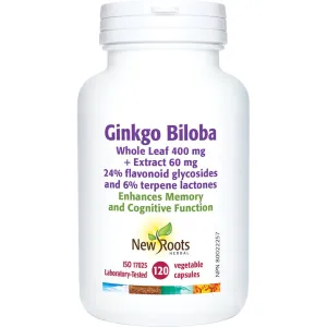 New Roots Ginkgo Biloba 120 Capsules