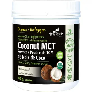 New Roots Organic Coconut MCT Powder, 150 Grams