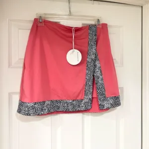 NEW STAUD pink pattern trim tennis style skort