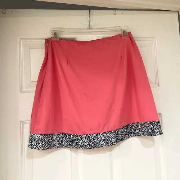 NEW STAUD pink pattern trim tennis style skort