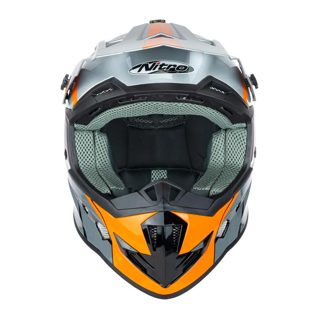 Nitro - MX700 Recoil Orange/Grey Helmet