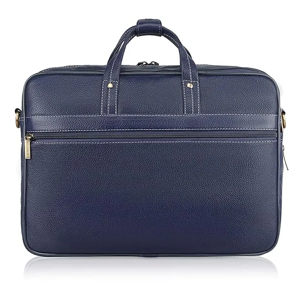 NOBILITY Leather Laptop Bag for Men I Fits Upto 15.6 Inch Laptop/MacBook I Padded Laptop Compartment I Carry Handles with Adjustable Strap I DIMENSION : L-16 inch W-4 inch H-12 inch
