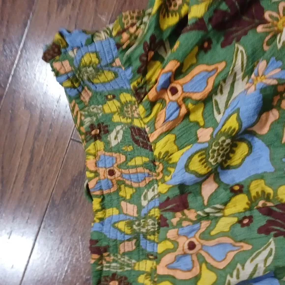 NWT new Free People Ellie floral printed Ivy Combo flared mini skirt skort XS