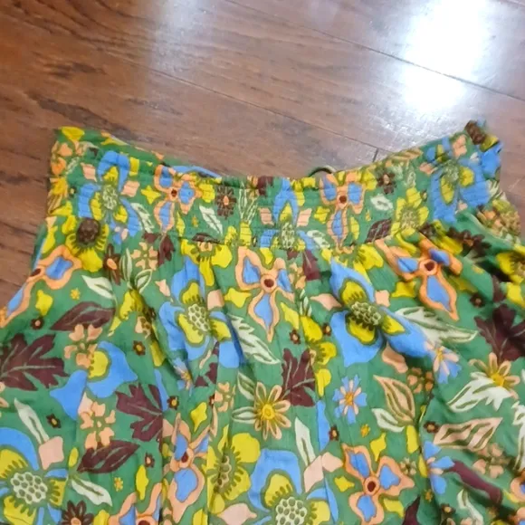 NWT new Free People Ellie floral printed Ivy Combo flared mini skirt skort XS