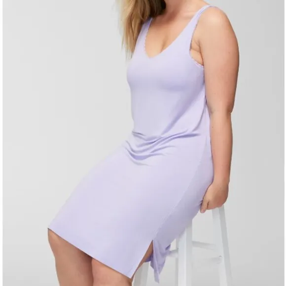 NWT Soma Cool Nights Lace-Trim Midi Chemise