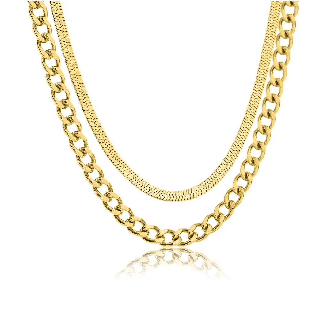 NYX LAYERED LINK NECKLACE