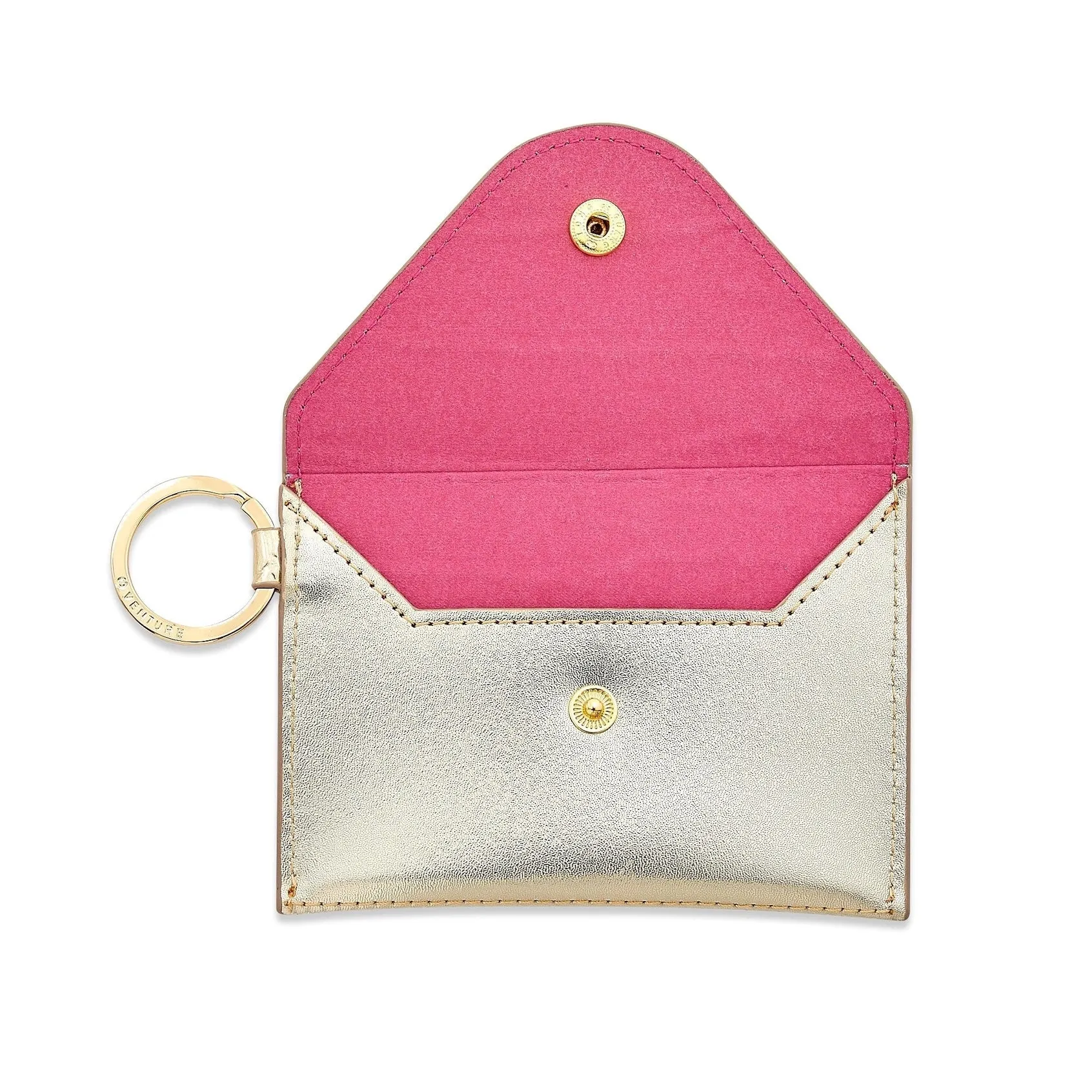 O-ring Mini Envelope Wallet Gold Crocodile