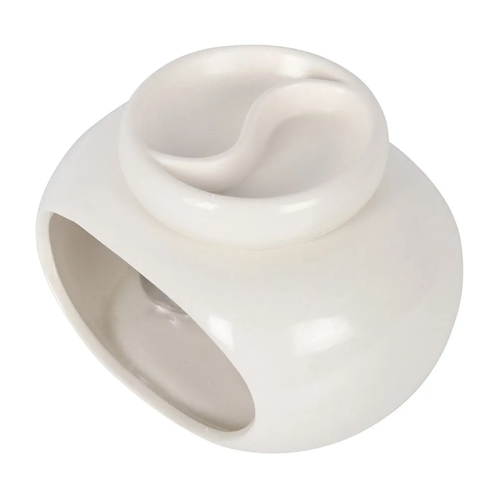Oil Burner Off White Double Ceramic