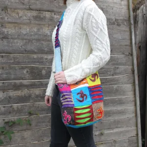 Om Ethnic Sling Bag – Boho Tote with 46cm Strap (Handmade & Vibrant)