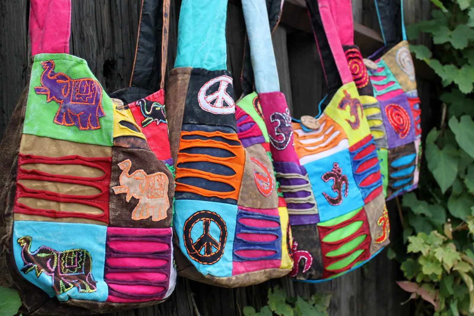 Om Ethnic Sling Bag – Boho Tote with 46cm Strap (Handmade & Vibrant)