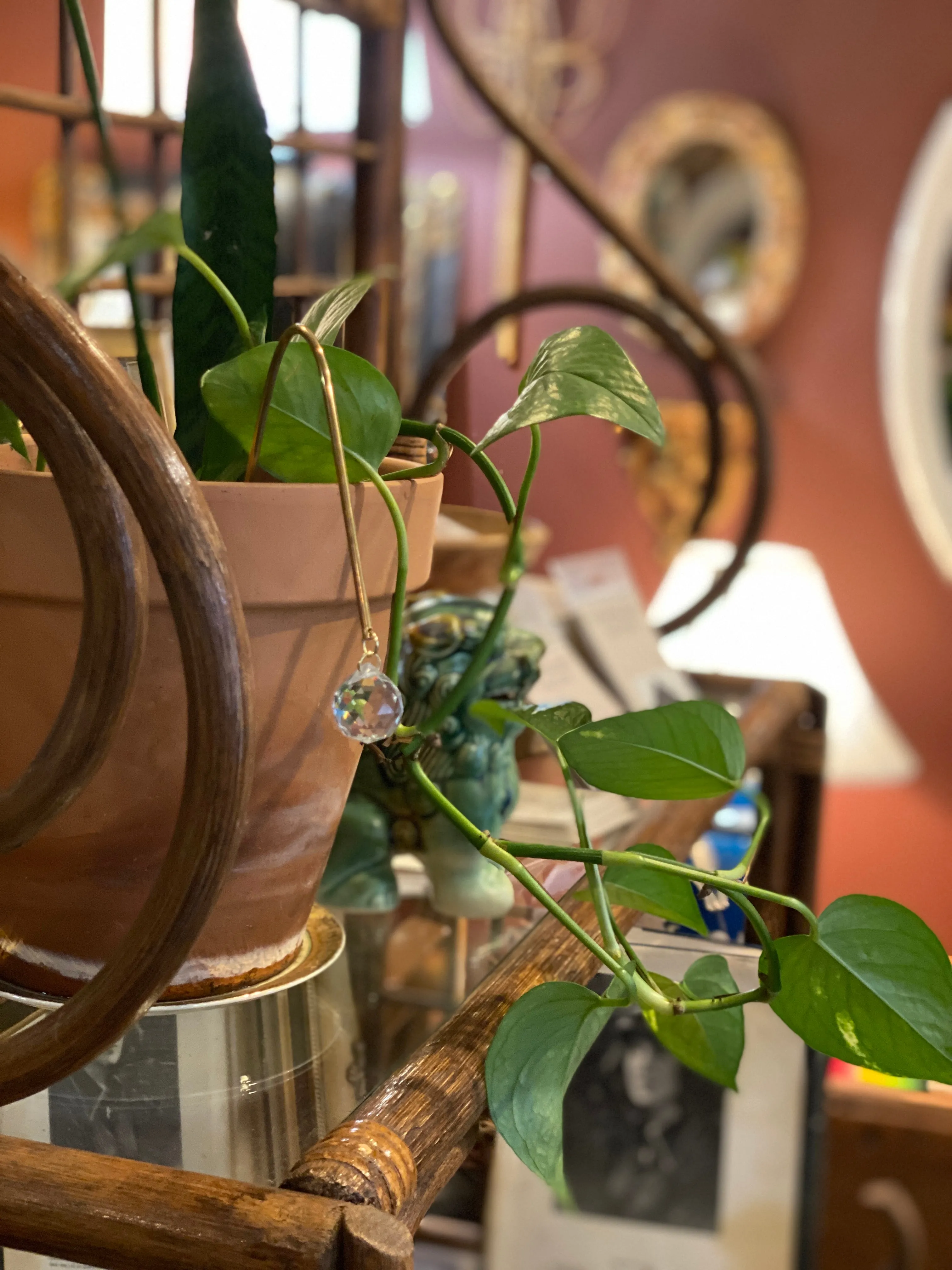 Ombra & Luce - Arched Plant Stake Suncatcher, Indoor Plant Pot Decoration
