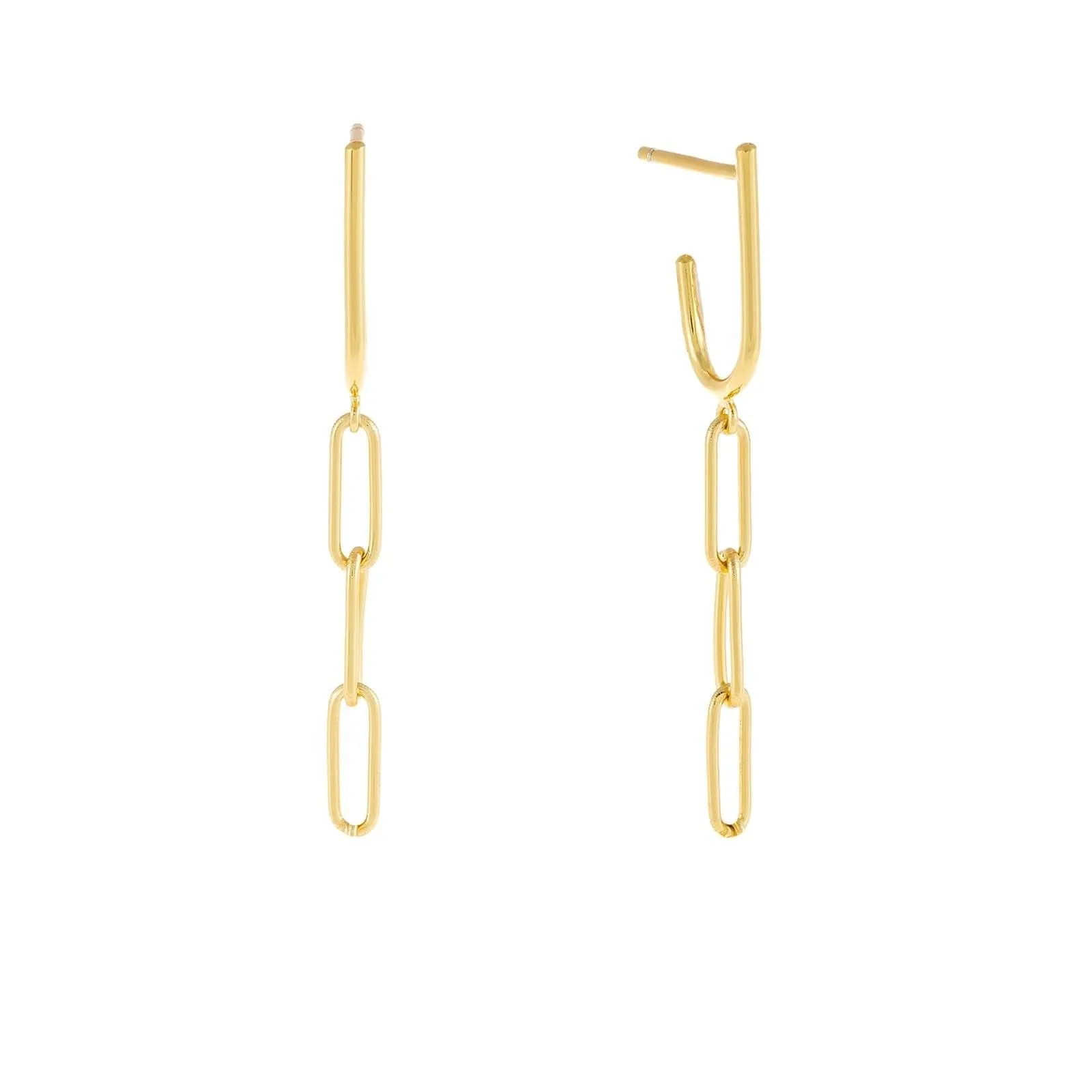 Open Link Drop Stud Earring