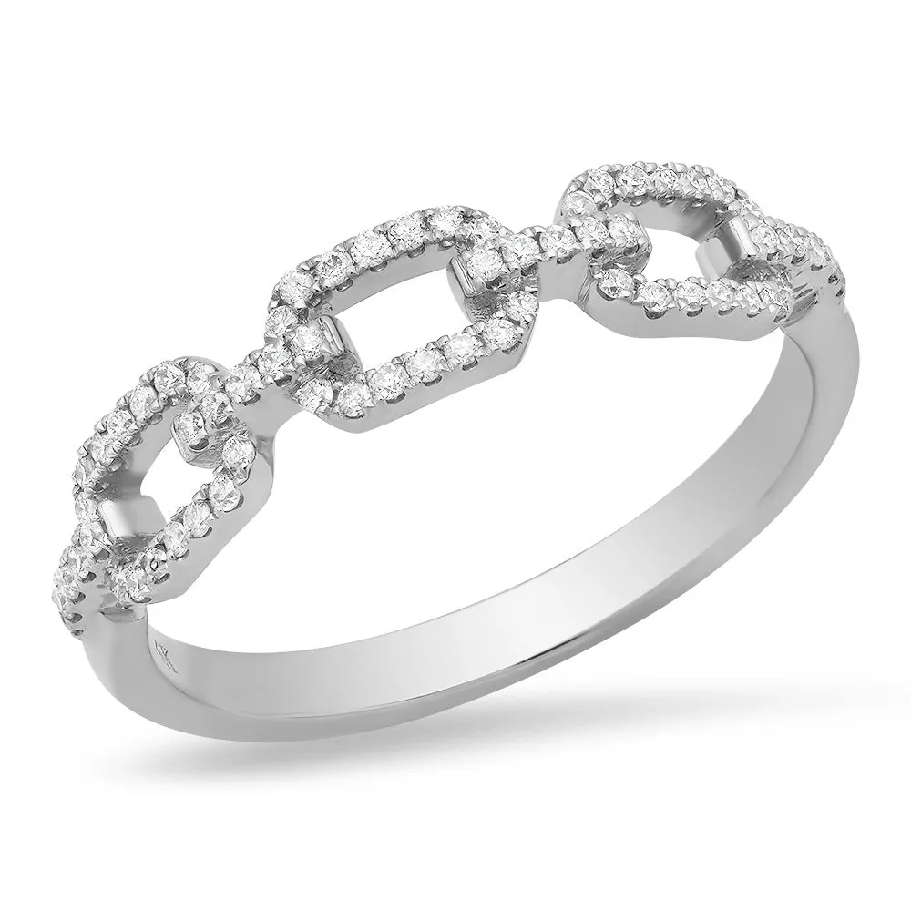 Open Square Chain Link Ring