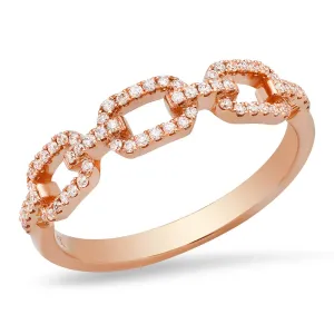 Open Square Chain Link Ring