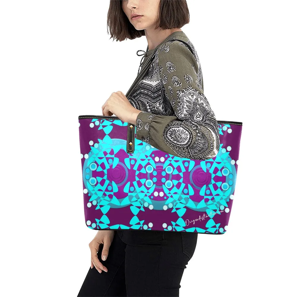 Origen Destination Women's Blu-Hue Rivet-strap Large Tote Bag