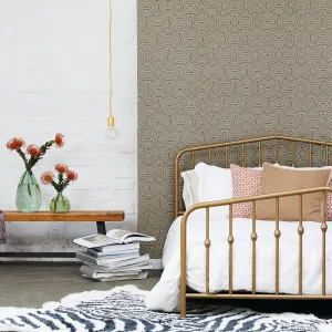 Ovals Gold OV479 Self-Adhesive Wallpaper