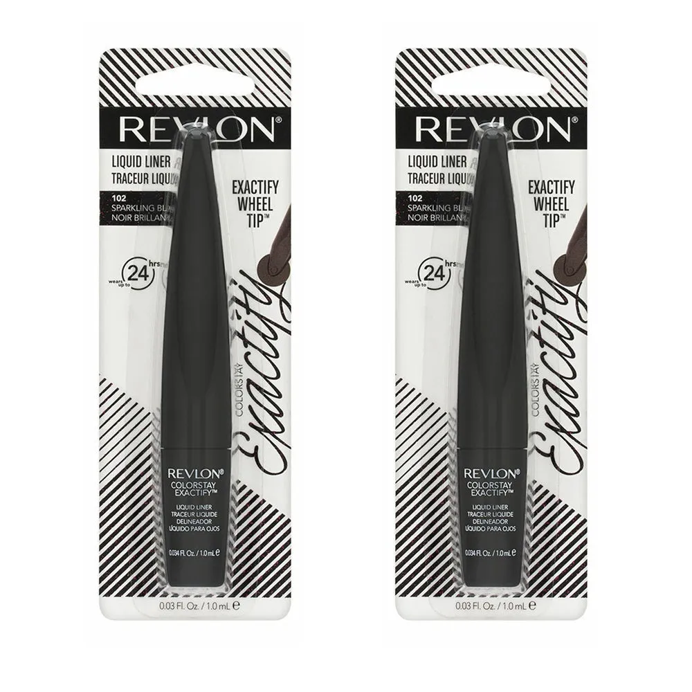 Pack of 2 Revlon Colorstay Exactify Liquid Liner , Sparkling Black 102