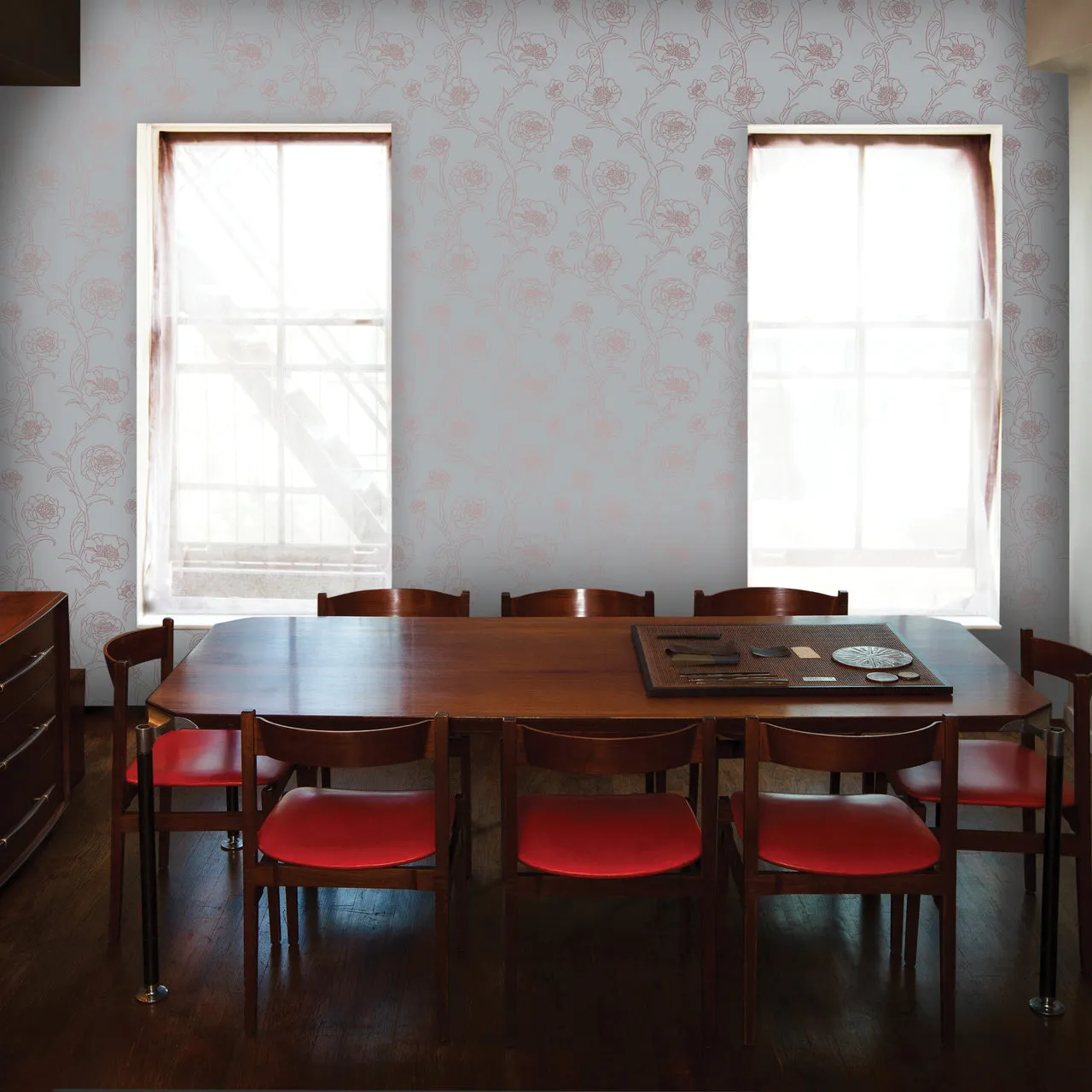 Peonies Pearlescent Self-Adhesive PE507 Wallpaper
