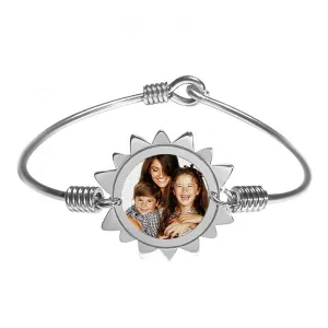 Photo Engraved You Are My Sunshine Expandable Bracelet Jewelry