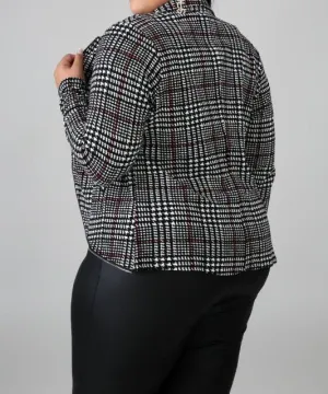 Plaid Houndstooth Jacket (Plus)
