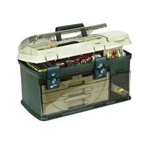 Plano 1561106 737002 3-Drawer System Tackle Storage Box - Green