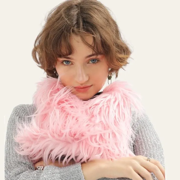 Plush Faux Fur Bucket Bag