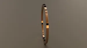 Polished Rose Gold 1mm Flat Wedding Band