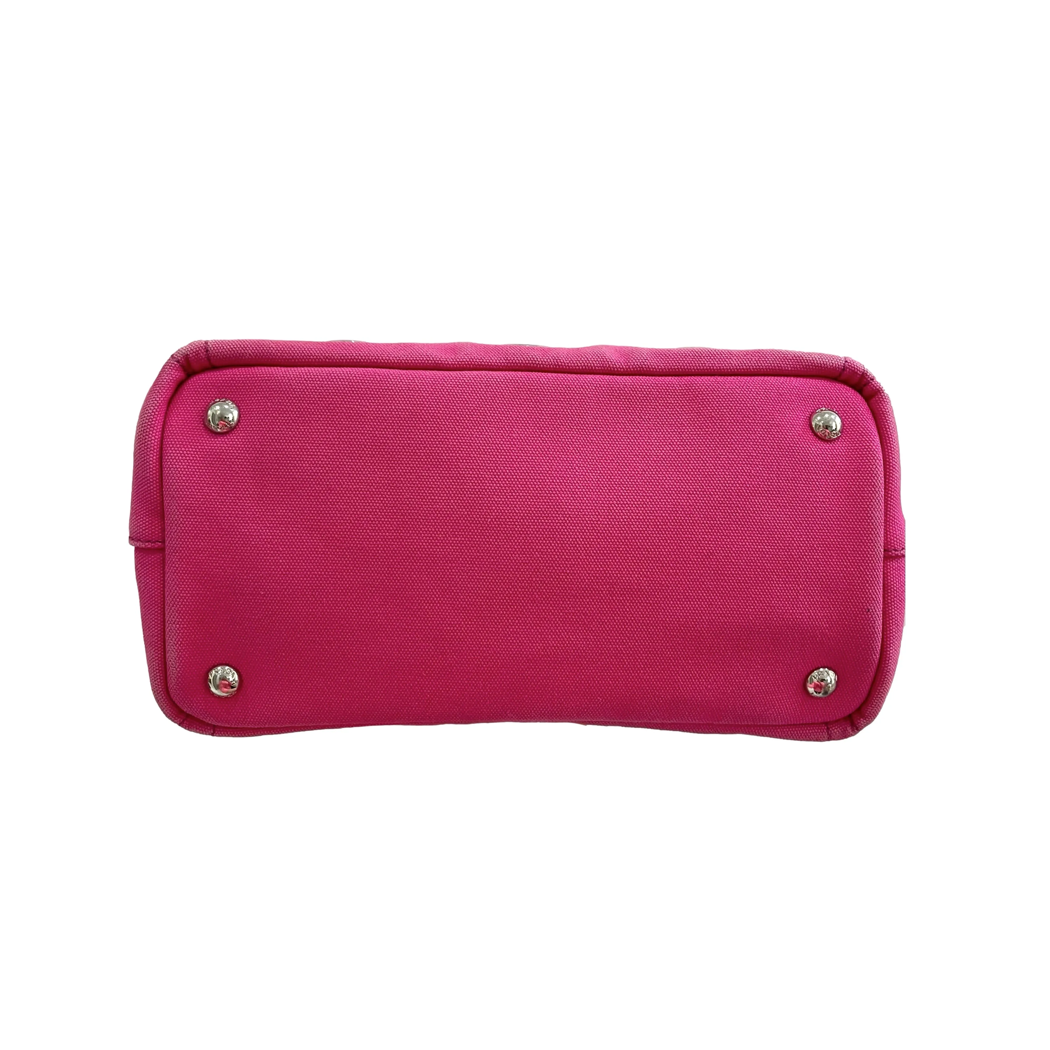 Prada Pink Canvas Gromet Beg